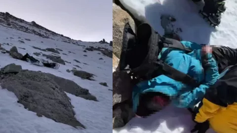 那玛峰5588米滑坠